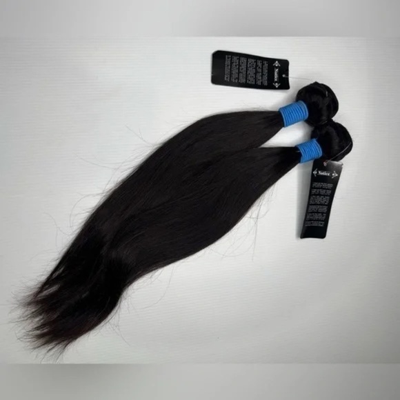 100% Human hair Straight Natural Black Bundles in 16 In - Picture 5 of 5